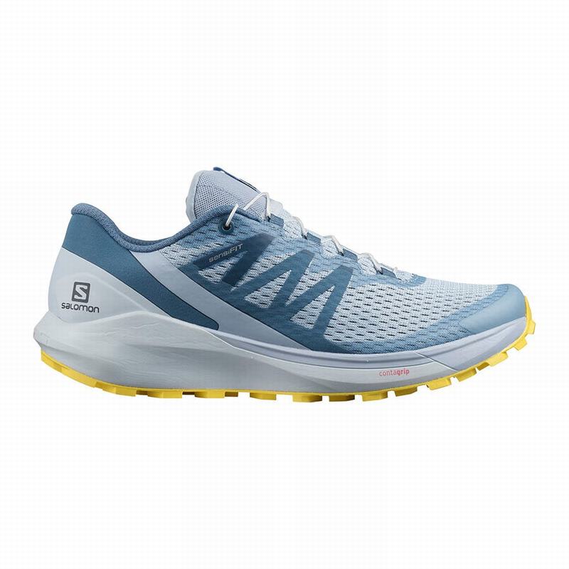 Salomon SENSE RIDE 4 Zapatillas De Running Mujer - Azules / Limón - Colombia (70391-UXOD)